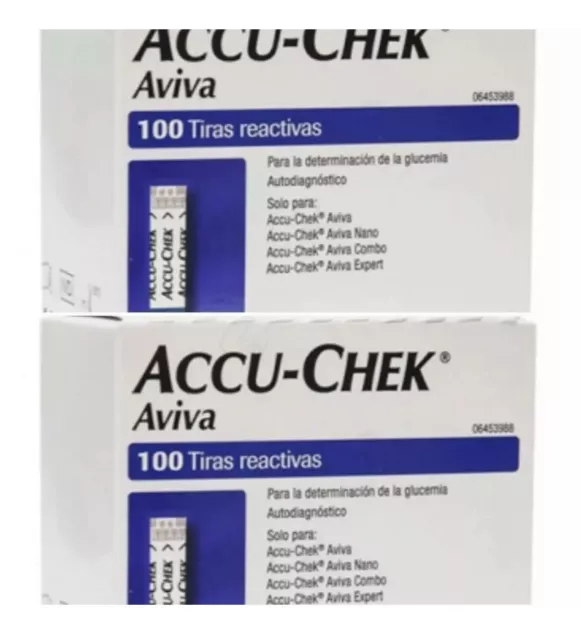 200 Tiras reactivas Accu Chek Aviva