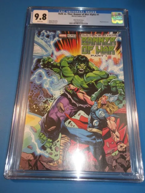 Hulk vs Thor Banner of War Alpha #1 Shaw Variant CGC 9.8 NM/M Gorgeous Gem Wow