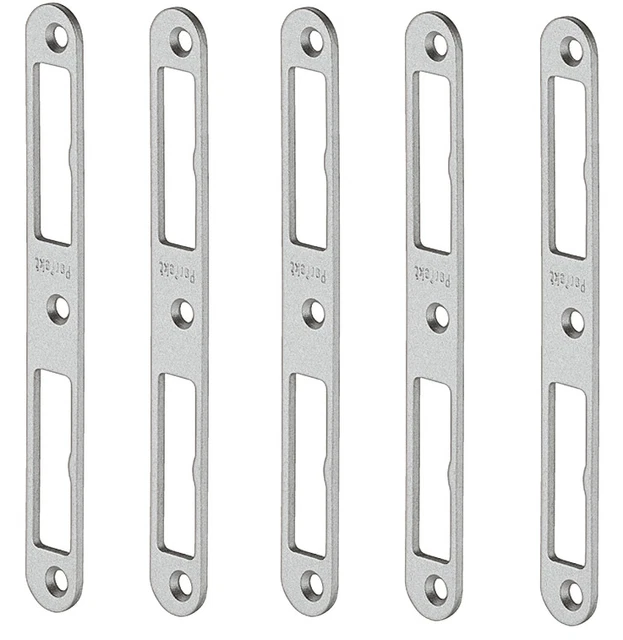 5x Plano Placa de Cierre 170x20MM Universal Tür-blech Plata Redondo sin Rebajo