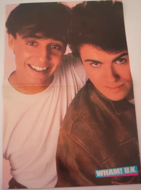 WHAM - George Michael young boys Centerfold magazine POSTER 17x11 inches