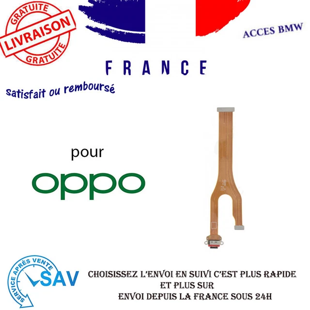 Nappe (flex) De Connexion De Charge Pour Oppo Reno 4 5G CPH2091 - Noire, Générique, Neuve