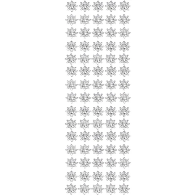 90 Pcs Glitter Snowflake Buttons Snowflake Drill Buckle Rhinestone Decor Crystal