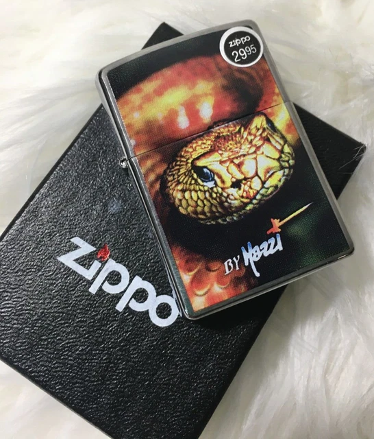 ZIPPO 24446 MAZZI SNAKE on BRUSHED BRASS Lighter - NEW in Box - FEB 2009