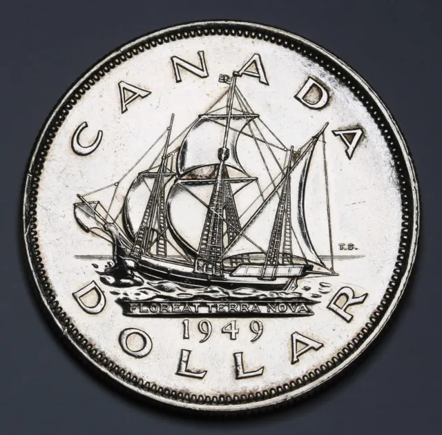 1949 Canada Silver Dollar $1 George VI - Welcome Newfoundland 	KM# 47
