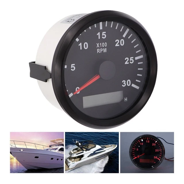 BOAT TACHOMETER TACHO 3000 RPM Rev Counter For Diesel Engine Car Truck