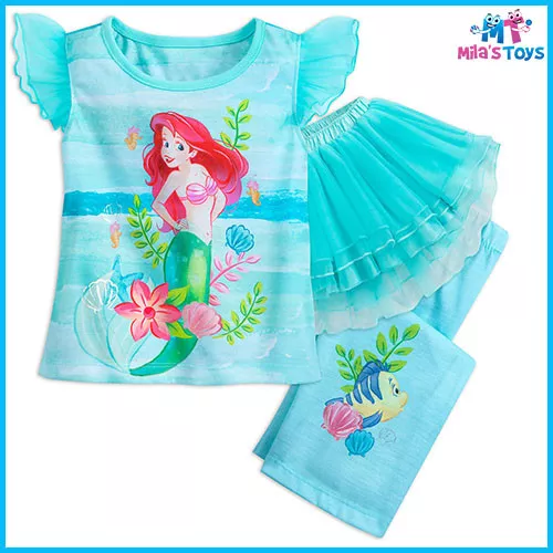 Disney The Little Mermaid's Ariel Deluxe Tutu Sleep Set for Girls sizes 4-8