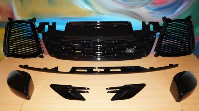 Land Range Rover Sport L494 Satz Verkleidung Kühlergrill Grill Schwarz Glänzend