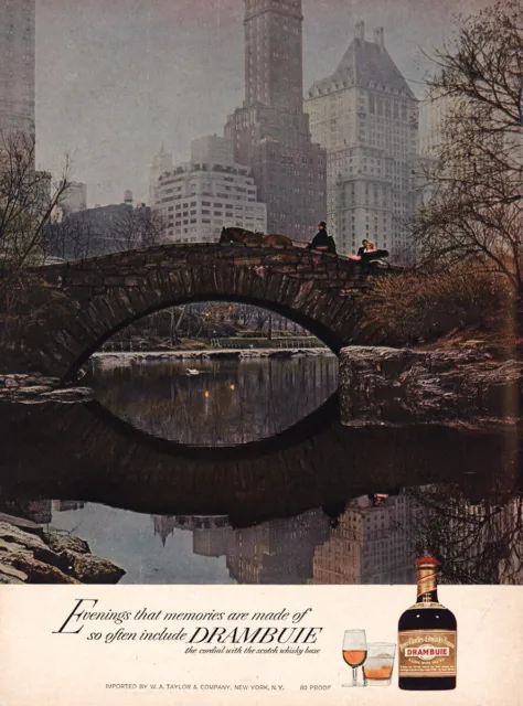 1965 Drambuie: Evenings What Memories Are Made Of Bridge Vintage Print Ad