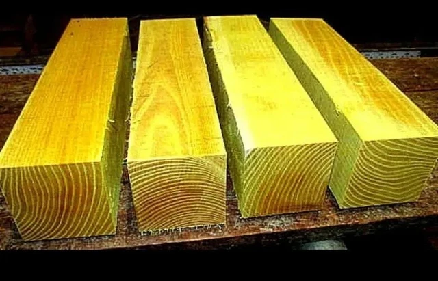 "Un (1) Torno En Blanco Giratorio Naranja Osage Madera 3"" X 3"" X 12""