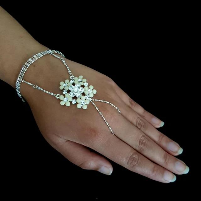 Bracelet Esclave Chaîne De Main Style Orient Vintage En Métal Doré - Longueur 18cm - Neuf Avec étiquettes