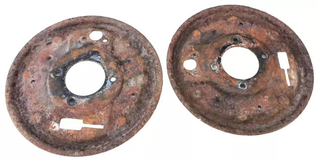 Ford Escort MK1 Rear Brake Drum Back Plates pair 8" 1300 Sport GT