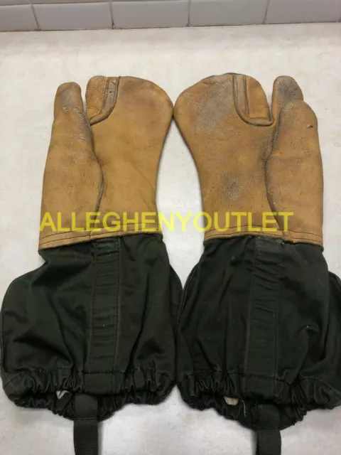 US Military TRIGGER FINGER MITTEN SHELLS Hunting Gloves MED & LRG USED GC