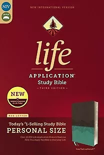 NIV Life Application Study Bible, Third Edition, Personal Size, Leathersoft,