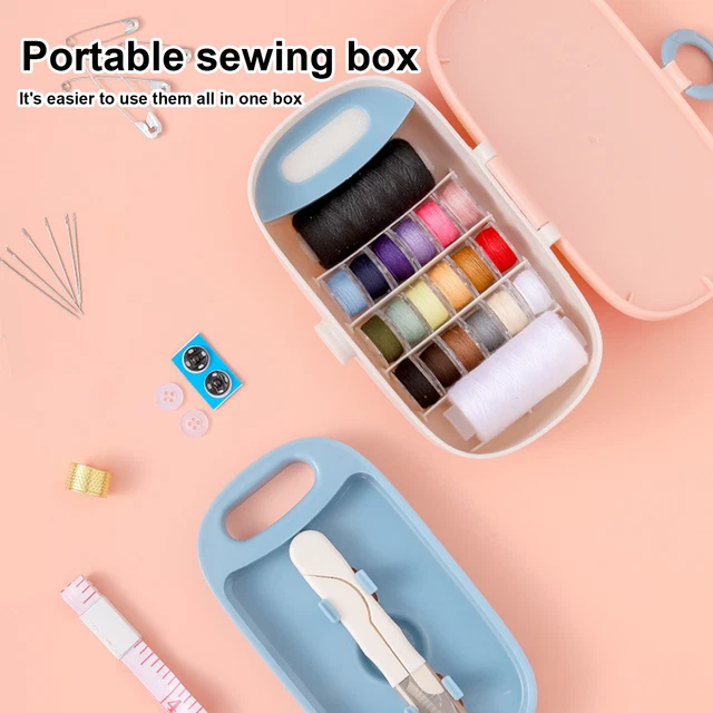 1 Set Costura Almacenamiento Resistente al Polvo Keep Shipshape Mini Juegos de Costura de Viaje Caja