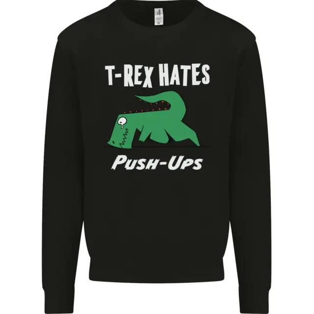 Felpa maglione T-Rex Hates Push Ups palestra divertenti dinosauri