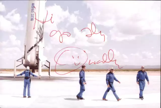 Wally Funk Signed 4x6 Photo Pilot Blue Origin Space Jeff Bezos Astronaut NASA
