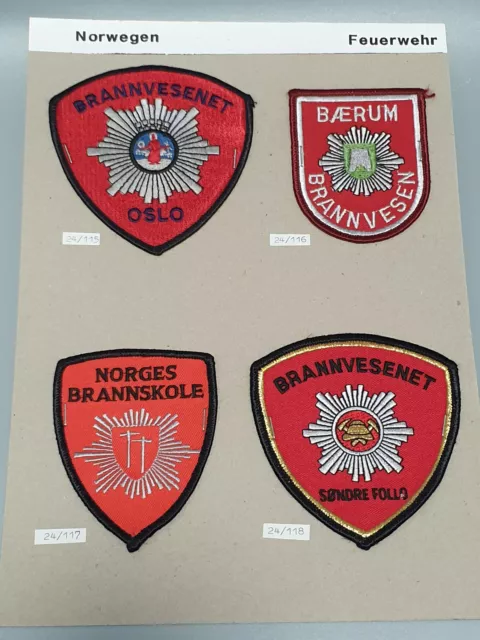 Norwegen Feuerwehr Fire Brigade Patch Abzeichen Oslo Brannvesen Brannskole