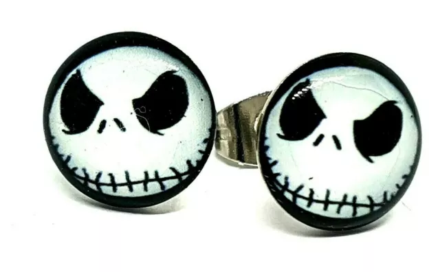 Jack Skellington Pendientes Calabaza Pesadilla Antes De Navidad Stud Joyas