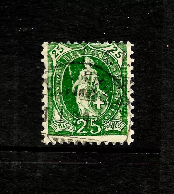 Switzerland 1862, 25 C Green, Standing Helvetia, SG141, MH