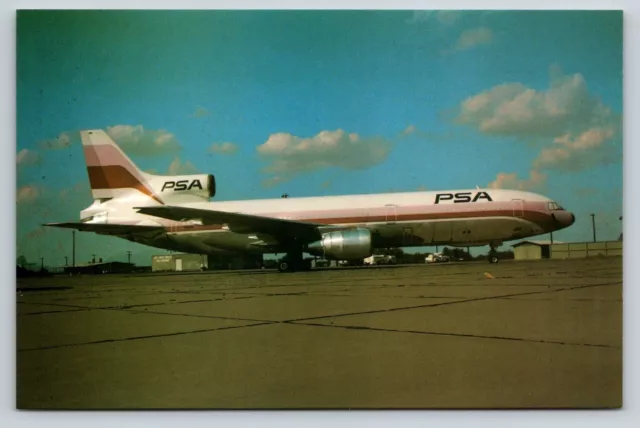 PSA Vintage L-1011 Arizona N10114  Pacific Southwest Airlines Postcard