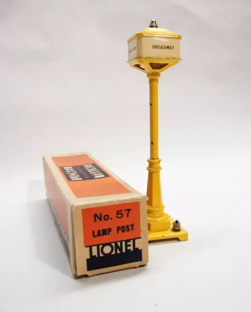 1927-28 PREWAR LIONEL 57 Yellow Street Lamp sold as No. 2013 American ...