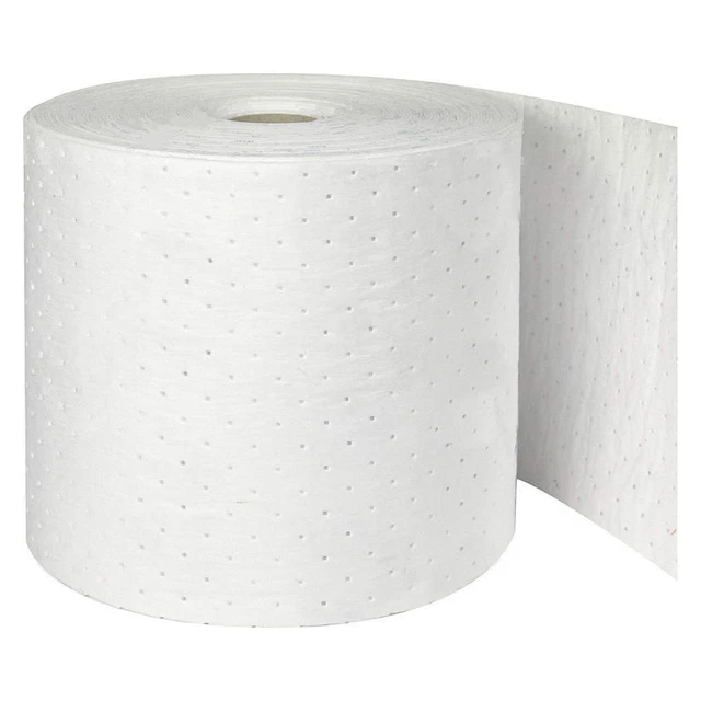 BRADY SPC ABSORBENTS OP315P Absorbent Roll,Oil-Based Liquids,White