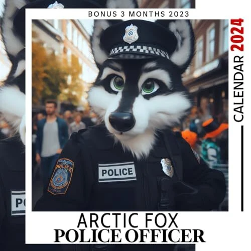 ARCTIC FOX POLICE Officer Calendar 2024 Jan 2024 to Dec 2024 Bonus 3