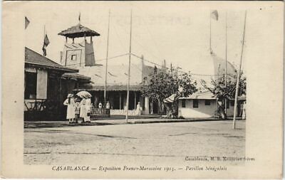 CPA AK EXP 1915 CASABLANCA Pavillon Sénégalais MAROC (23159)