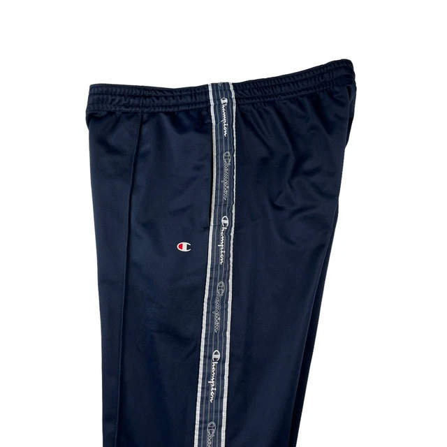 Champion retro tracksuit bottoms with logo taping cheap