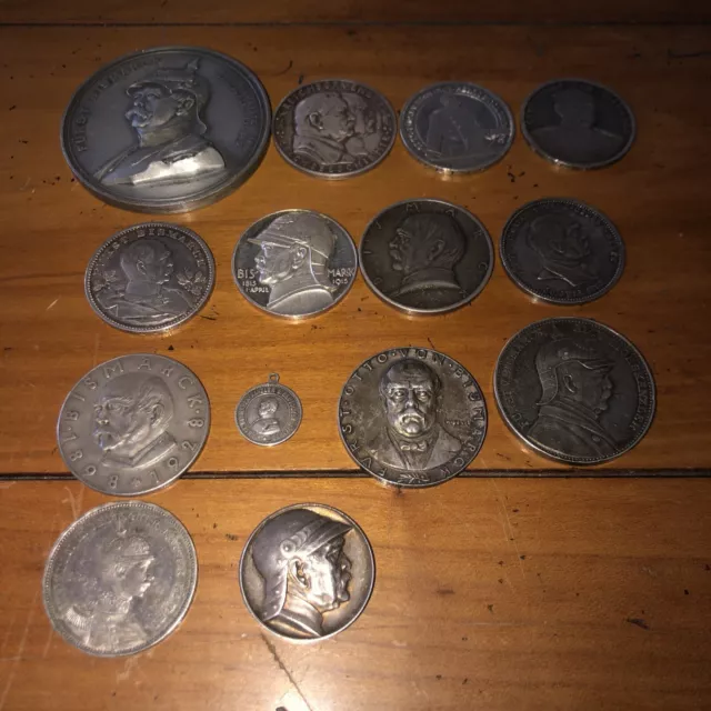 OTTO von BISMARCK médailles Jeton Argent Et Autres Métaux Lot De 14