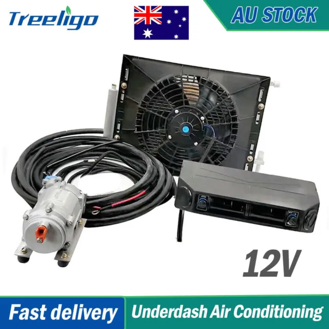 12V Underdash Air Conditioning Evaporator Kit AC Compressor Auto Air Conditioner