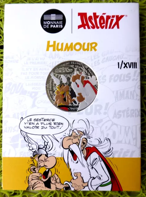 FRANCE Astérix N° 1 . HUMOUR -France Coffret - Pièce de 10 euros Argent -