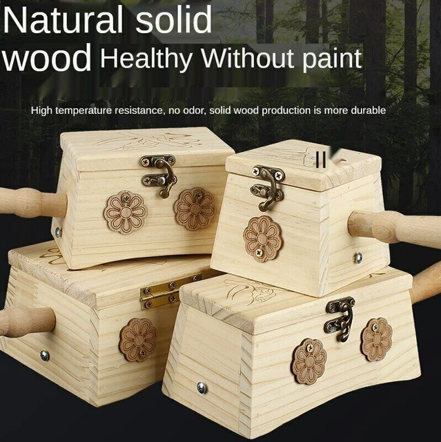 Wooden Moxibustion Box Portable Moxa Column Wormwood Fumigation Massage Tool 艾灸