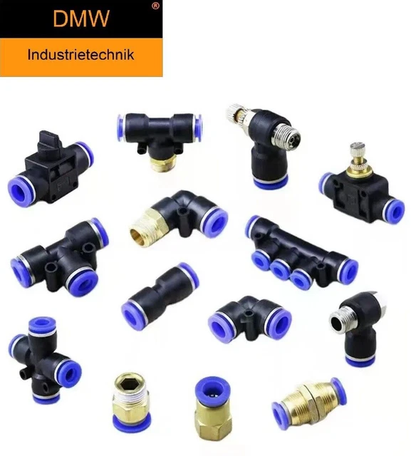 Raccordo Aria Compressa Connettore Pneumatico Standard IQS Con Riduttore E Nipplo MSV - Per Attrezzature Ad Aria Compressa, Made In Germany Accessori Pneumatici