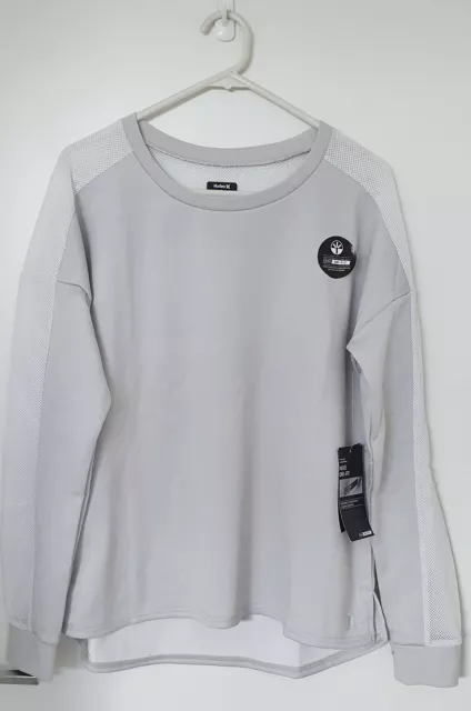 HURLEY Womens NEW Dry Fit  Polyester Long Sleeve Sweatshirt Top Size M RRP $69