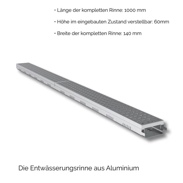 DRAINAGE GUTTER PATIO gutter gutter drain gutter aluminum ️1000mm £65.