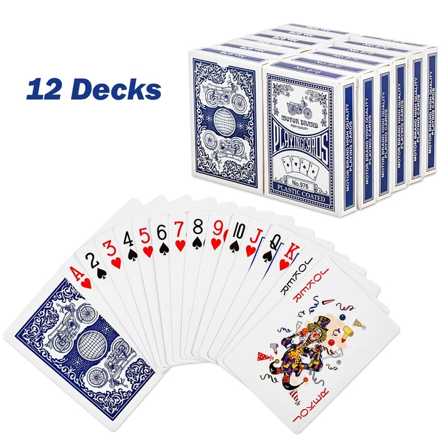PLAYING CARDS POKER Size Standard Index 12 Decks Player's Board Game