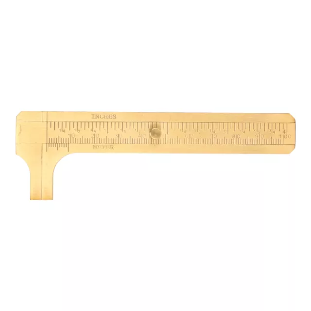 0‑3.9in Vernier Caliper Brass Double Scales High Accuracy Clear Scale Portab Ggm