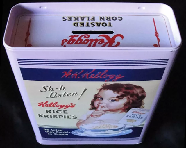Kelloggs Rice Krispies - Caja De Lata Hucha - Decoracion Vintage En Relieve -  3