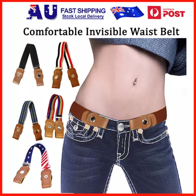 Buckle-free Belt Elastic Invisible Comfortable For All No Bulge Hassle for Jeans