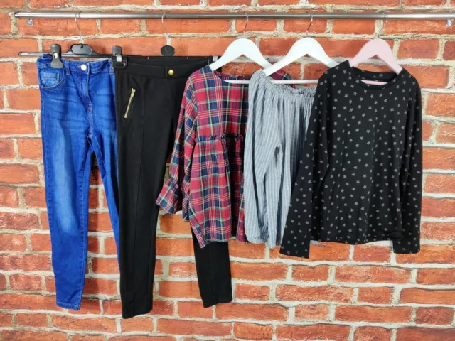Girls Bundle Age 9-10 Years Next H&M Jeans Leggings Long Sleeve Blouse Top 140Cm