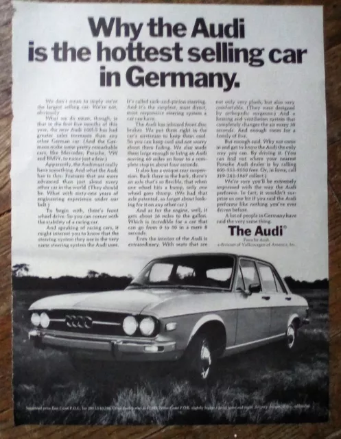 1971 Audi 100 LS Print ad