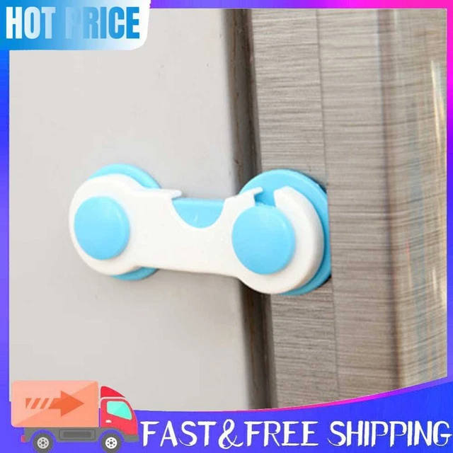 1PC Anti-pinch Lock Easy To Install Cabinet Lock for RBaby Safety (Blue)