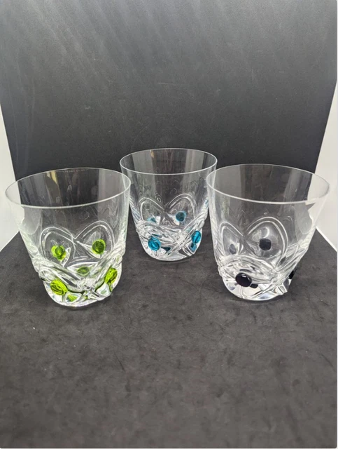 Lalique French Crystal Floride Whiskey Glass Tumbler 15 oz 3 Colors Available