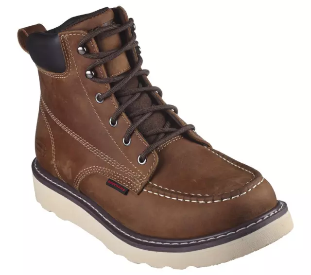 Men's Skechers Work Kadmiel - Bennot Lace-up work Boot BROWN Medium Size