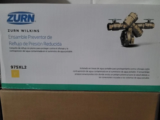 Zurn Wilkins 1"  975XL2 Reduced Pressure Backflow Preventer Brass 1-975XL2 New