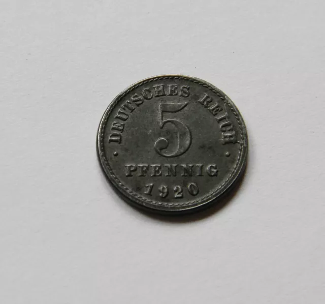 ERSATZMÜNZEN: 5 Pfennig 1920 J, J. 297, stempelglanz