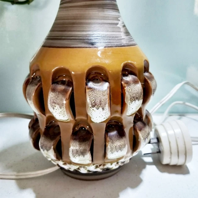 Rare Mcm Fratelli Fanciullacci Pottery Ceramic Lamp Base Italian Retro