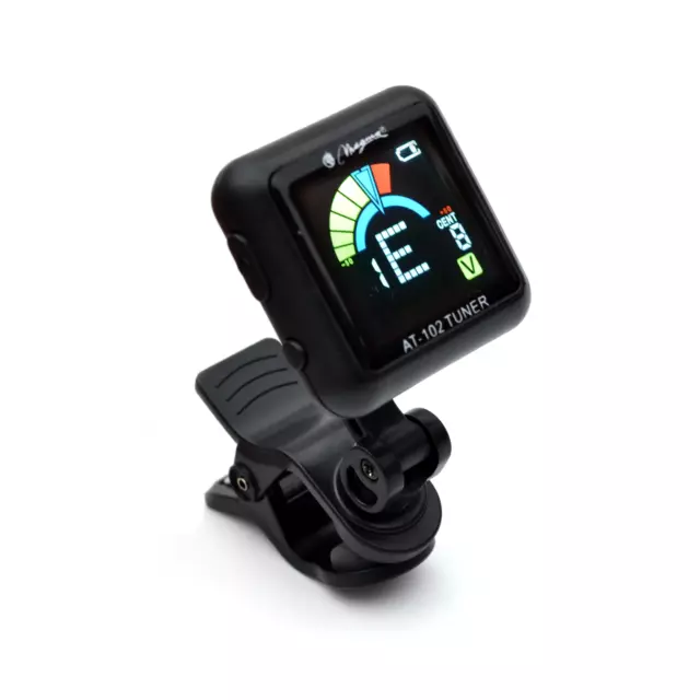 Magma Rechargeable Clip on Tuner for All Instruments - Guitar, Violin, Chromatic