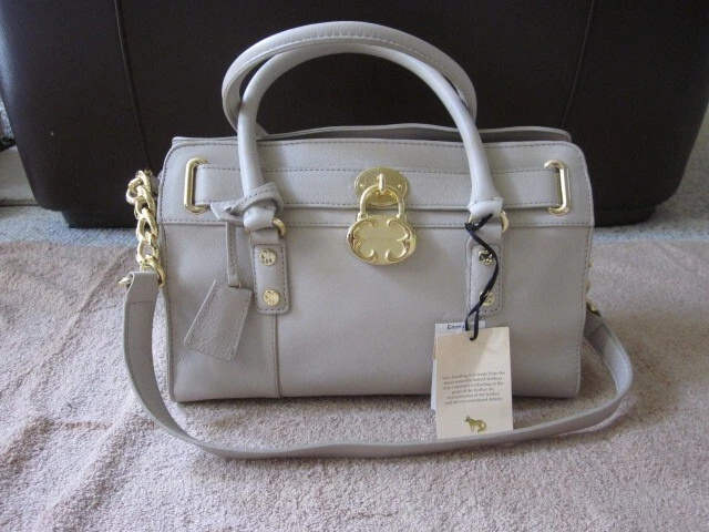 Emma Fox Cambridge Model Satchel Purse Oatmeal Ef13005 Nwt